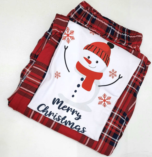 Set de Pijama Navideñas para niños, Snowman 3.0, DISPONIBLE TALLA #8