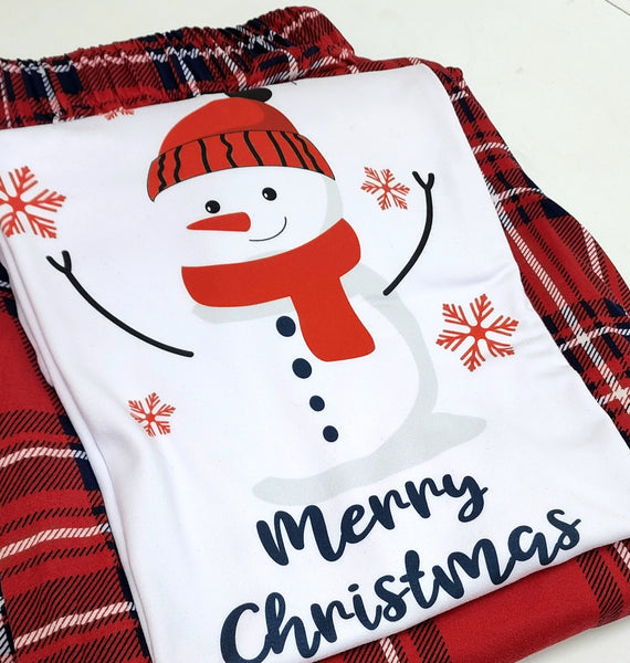 Set de Pijama Navideñas para niños, Snowman 3.0, DISPONIBLE TALLA #8