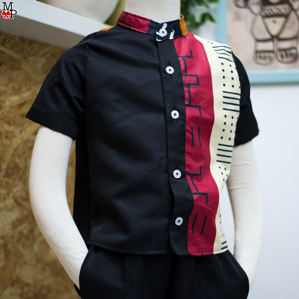 Conjunto inspirado en la Africa para niños, Camisa y pantalón,  disponible desde talla 12 meses hasta talla #14