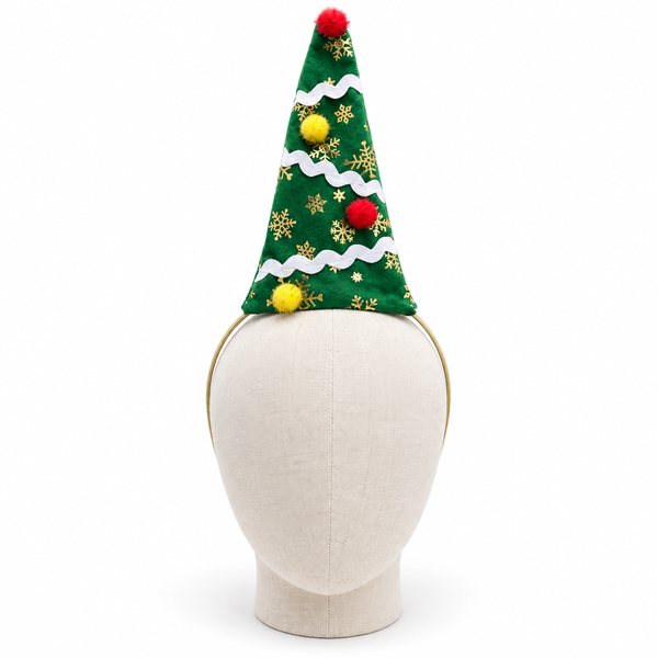 Vestido de Arbolito de Navidad con Cintillo | Niñas