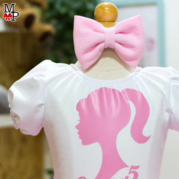 Set de tutu inspirado en Muñeca, Ropa cumpleaños niña rosado claro