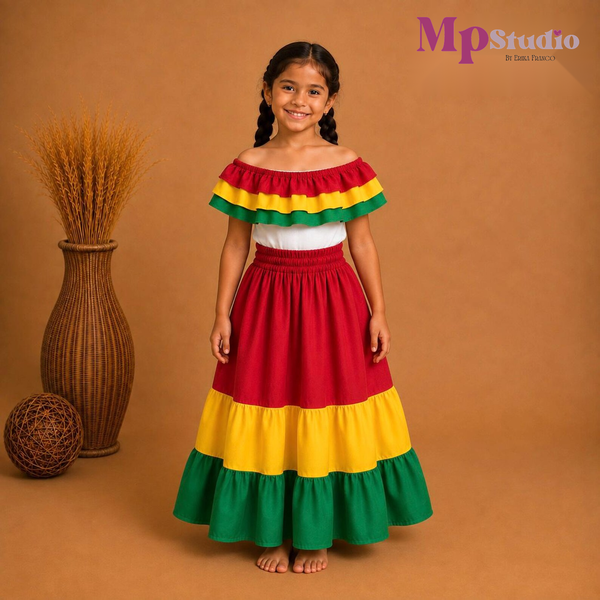 Set Típico Bolivia – Leotardo y Falda | Niños y Adultos