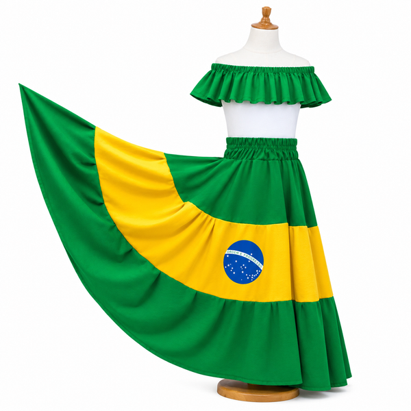 Set Típico de Brasil – Leotardo y Falda | Niños y Adultos