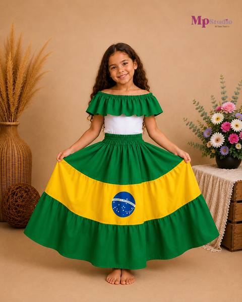 Set Típico de Brasil – Leotardo y Falda | Niños y Adultos