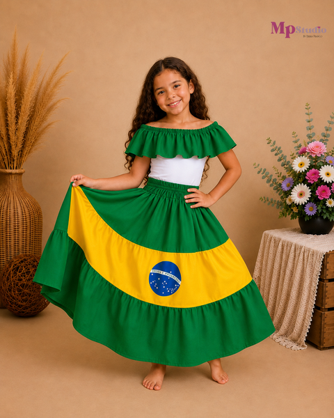 Set Típico de Brasil – Leotardo y Falda | Niños y Adultos
