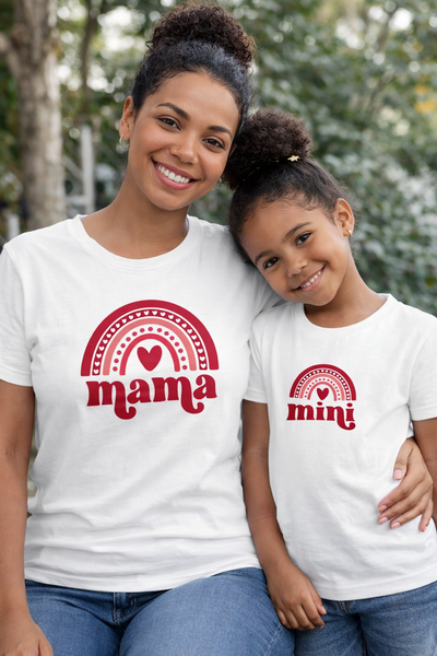 Camiseta de algodon para niñas, Blanca o rosada clara, Mini