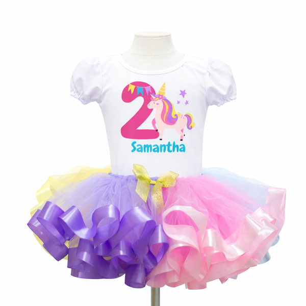 Set de tutu Unicornio clásico, Ropa cumpleaños niña unicornio