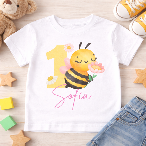 Camisetas familiares inspiradas en abeja, Cumpleaños abejita