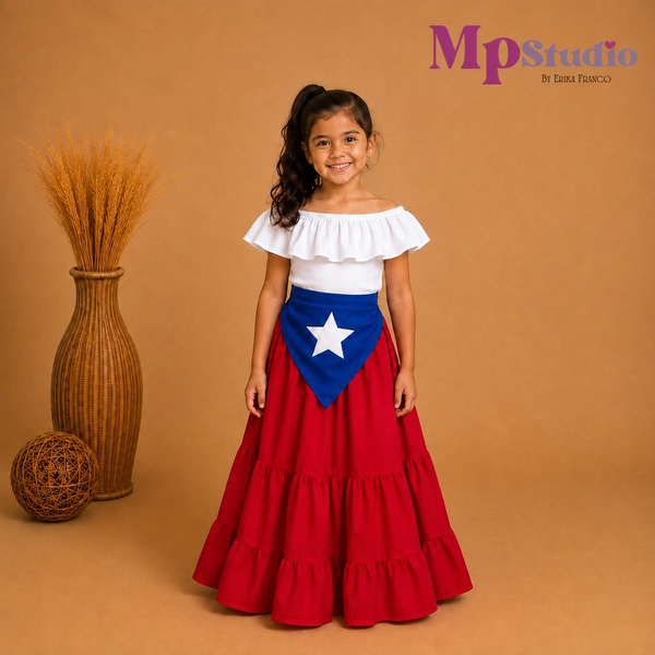 Set Típico Chile – Leotardo y Falda | Niños y Adultos