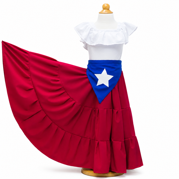 Set Típico Chile – Leotardo y Falda | Niños y Adultos
