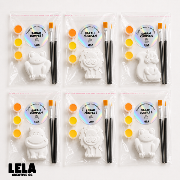 Mini kits de yesitos, animalitos de la selva. Para regalar en eventos infantiles. X6, X15 o X25