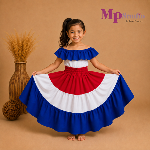 Set Típico Costa Rica – Leotardo y Falda | Niños y Adultos