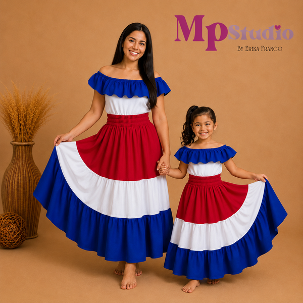 Set Típico Costa Rica – Leotardo y Falda | Niños y Adultos