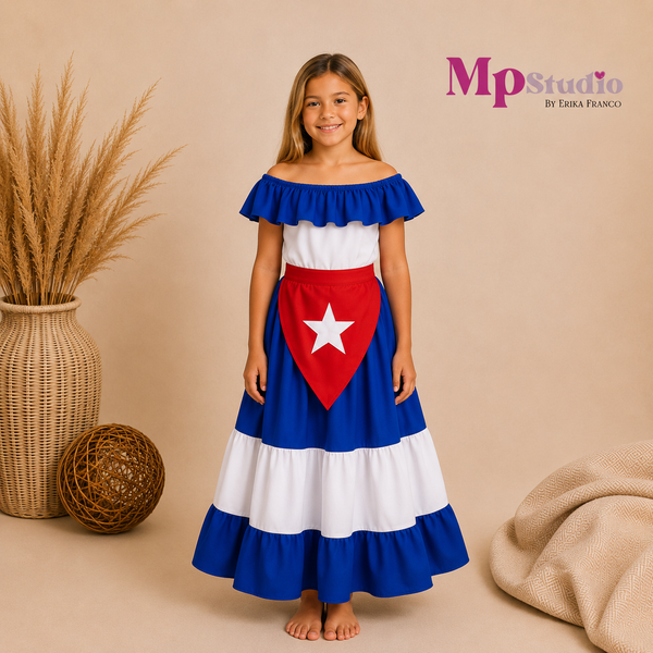 Set Típico Cuba – Leotardo y Falda | Niños y Adultos