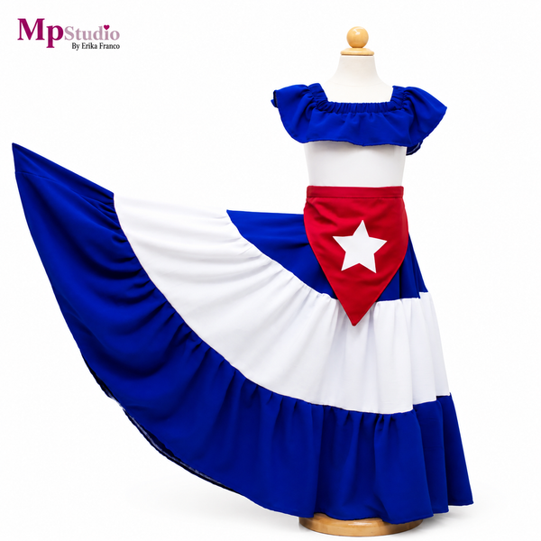 Set Típico Cuba – Leotardo y Falda | Niños y Adultos