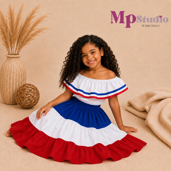 Set Típico República Dominicana – Leotardo y Falda | Niños y Adultos