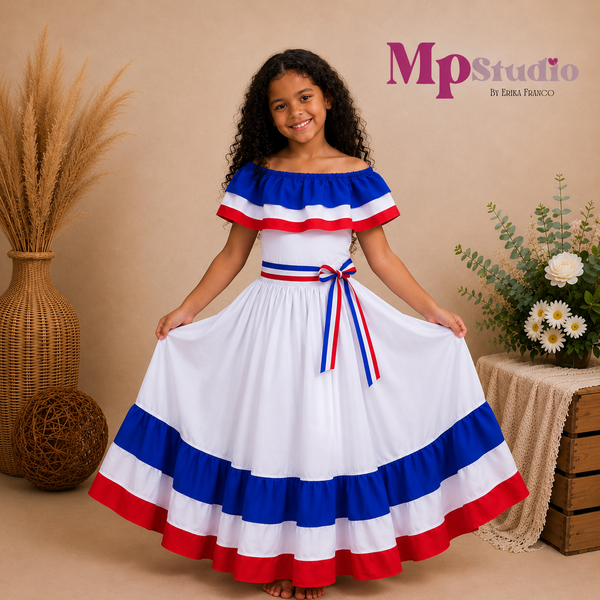 Set Típico República Dominicana – Leotardo y Falda | Niños y Adultos