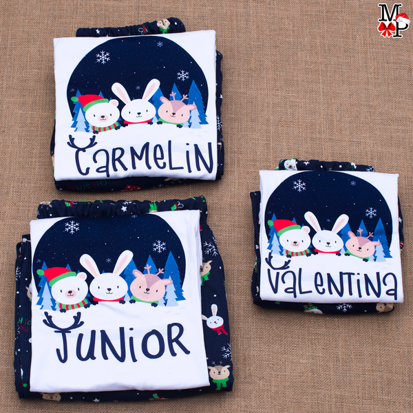 Set de pijama para bebe, Tshirt y pantalon,  Christmas Crew, DISPONIBLE SOLO TALLA #2