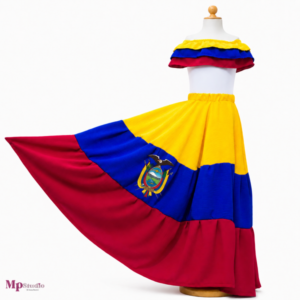 Set Típico Ecuador – Leotardo y Falda | Niños y Adultos