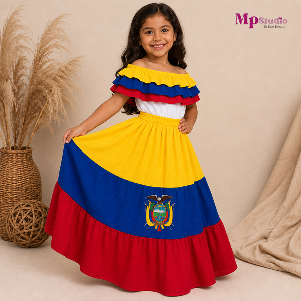 Set Típico Ecuador – Leotardo y Falda | Niños y Adultos