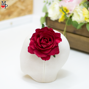 Accesorio para el pelo, Rosa roja española para baile falmenco, Pinza