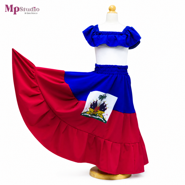 Set Típico Haitiano – Leotardo y Falda | Niños y Adultos