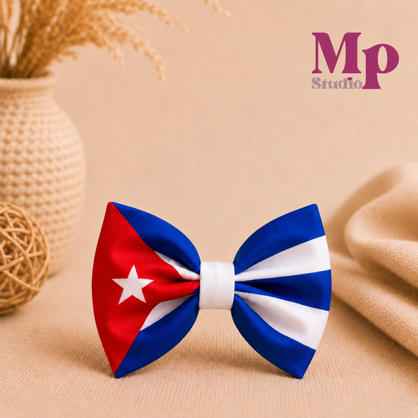 Lazo de Cuba 5” con Pinza – Accesorio Patriótico para Niñas 🇨🇺