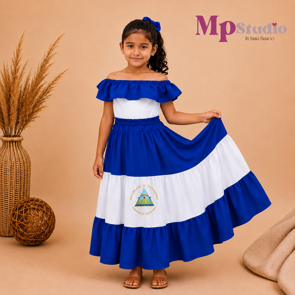 Set Típico Nicaragua – Leotardo y Falda | Niños y Adultos