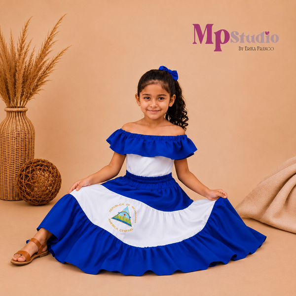 Set Típico Nicaragua – Leotardo y Falda | Niños y Adultos
