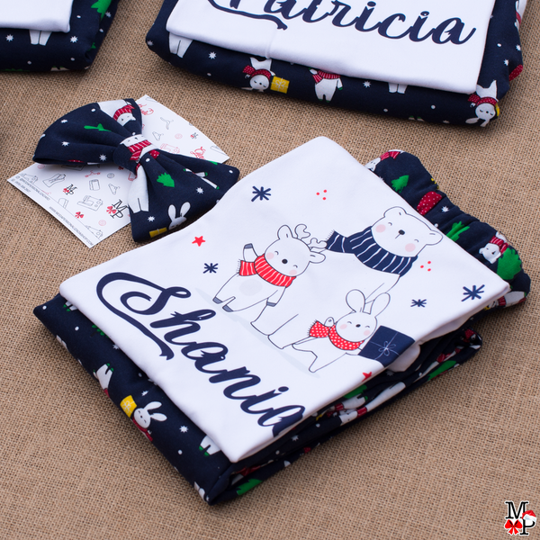 Set de Pijama Navideñas para niños, Chirstmas Bear, DISPONIBLE SOLO TALLA 8