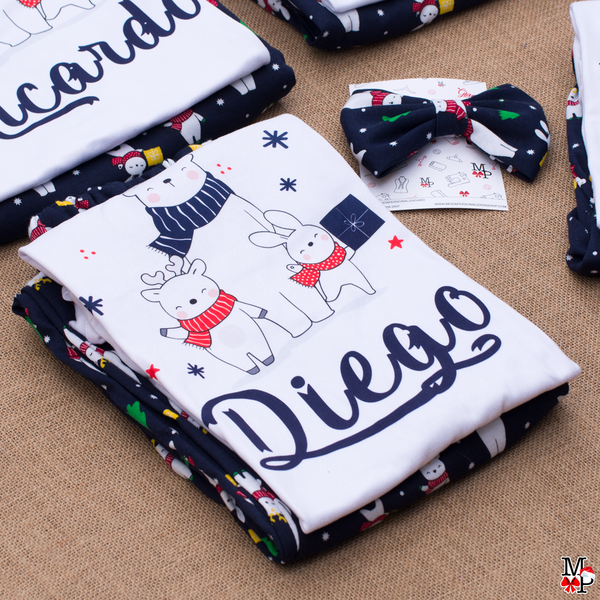 Set de Pijama Navideñas para niños, Chirstmas Bear, DISPONIBLE SOLO TALLA 8