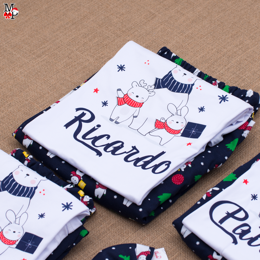 Set de Pijama Navideñas para niños, Chirstmas Bear, DISPONIBLE SOLO TALLA 8