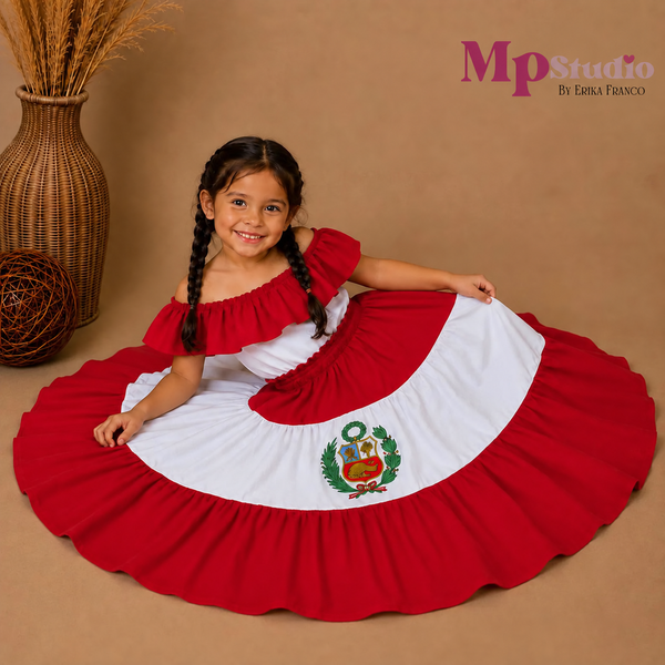 Set Típico de Peru – Leotardo y Falda | Niños y Adultos