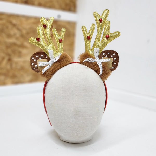 Set inspirado en Reno navideño, Body, falda y orejitas de reno, desde talla 12 meses hasta #12