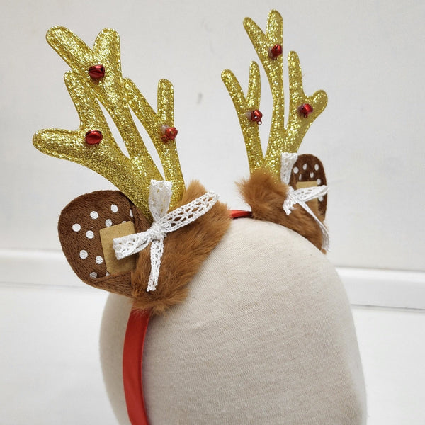 Orejitas de Reno navideño para niñas