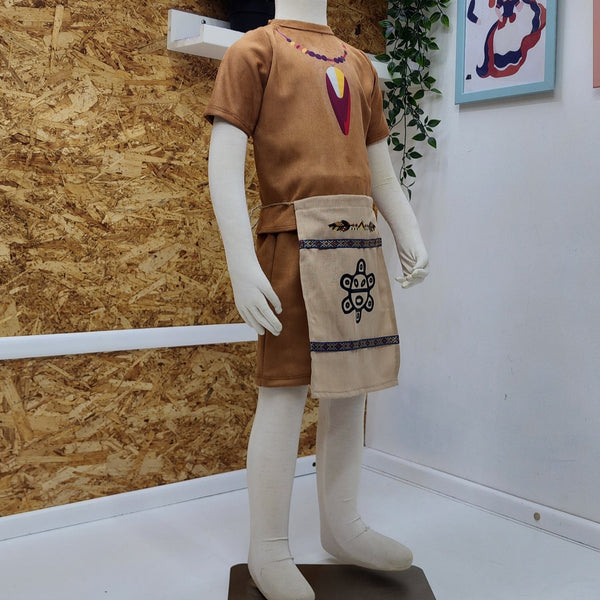 Conjunto de Indio Taino para niños, nativo, Tallas desde 12 meses hasta #10