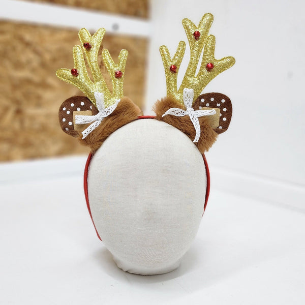 Orejitas de Reno navideño para niñas