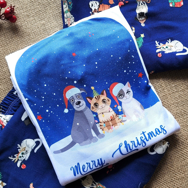 Set de Pijama Navideñas para niños, Christmas Pet, DESDE TALLA #4 hasta #14