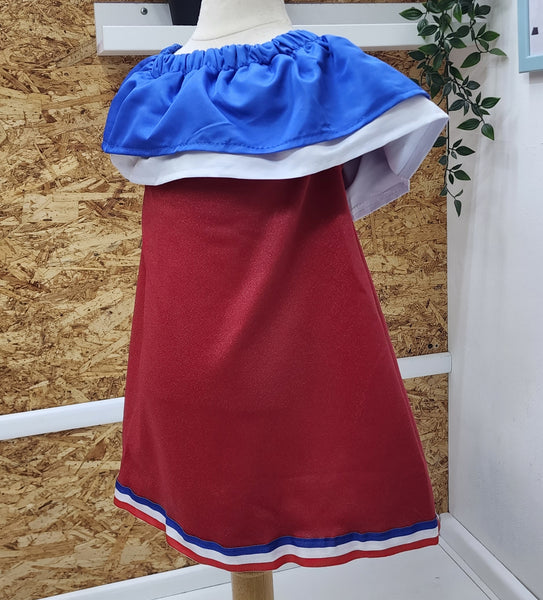 Batica Básica Dominicana Roja, Inspirada en la bandera Dominicana. Disponible desde talla 12 meses hasta #12