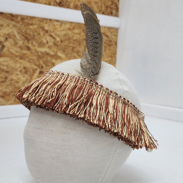 Accesorio para la cabeza de indio taino con plumas para niños y niñas
