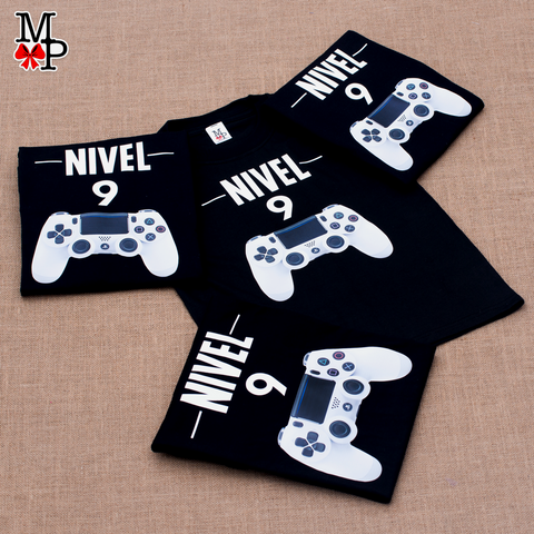 Camisetas familiares de Play Station, Juego de videos cumpleaños