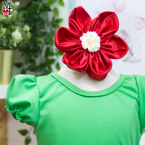 Accesorio para la cabeza, flor roja
