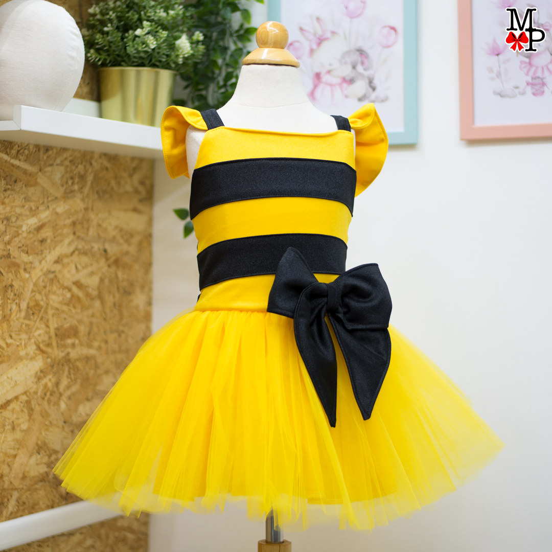 Vestido para niña inspirado en abejita, disponible desde talla 12 meses hasta #14