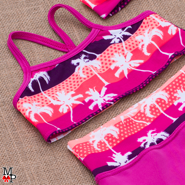 Bañador para bebes, estampado Tropical Vibes, disponible tallas desde 3 meses hasta 24 meses
