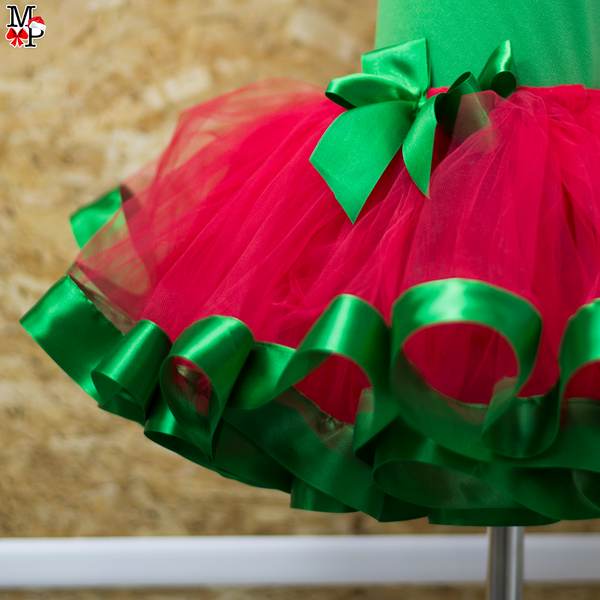 Set de tutu Navideño para niñas, desde talla 12 meses hasta #14