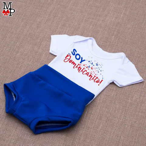 Set de Bummies para bebes, Colección Independencia Dominicana, Disponible desde recien nacido hasta talla 18 meses