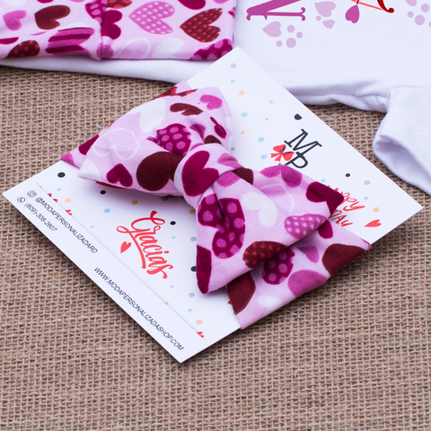Venda tipo Turbante con lazo para Niñas, Coleccion San Valentin