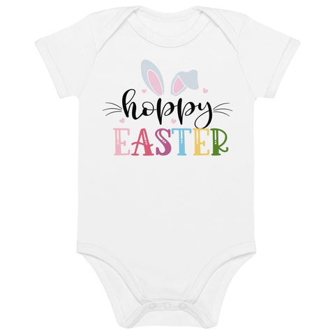 Body blanco de algodón para bebe, Coleccion de pascua, Easter Bunny