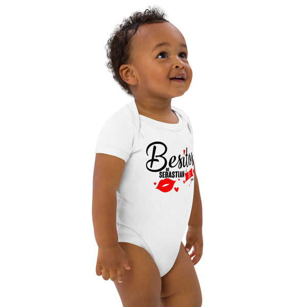 Body blanco de algodon para bebe, Besitos a un pesos.