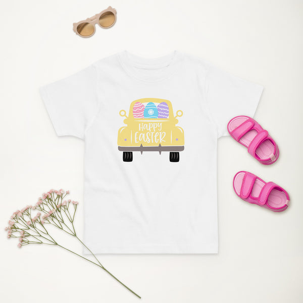 Camiseta de algodon para niños, Blanca, Coleccion pascua, Easter Bunny